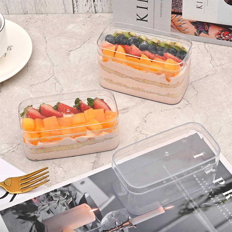 

20 шт. толстые красные сетчатые пластиковые упаковки, чашки tiramisu, креативная коробка для тортов, десертов, сувениров на свадьбу, день рождения, Кондитерская чашка с крышкой