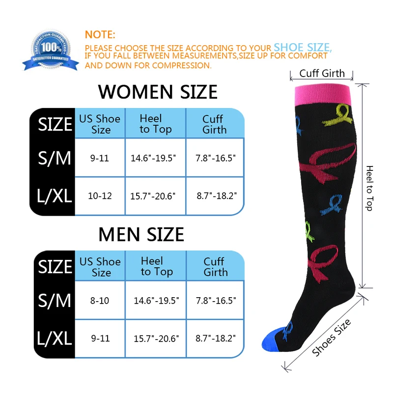 Compression Stockings Men Women Socks Fit For Medical,Varicose Veins,Diabetic,Anti Fatigue Sport Compression Socks Running