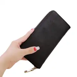 Portfel женские кошельки повседневные однотонные длинные кошелек, бумажник на молнии клатч сумка для мобильного телефона сумка женская