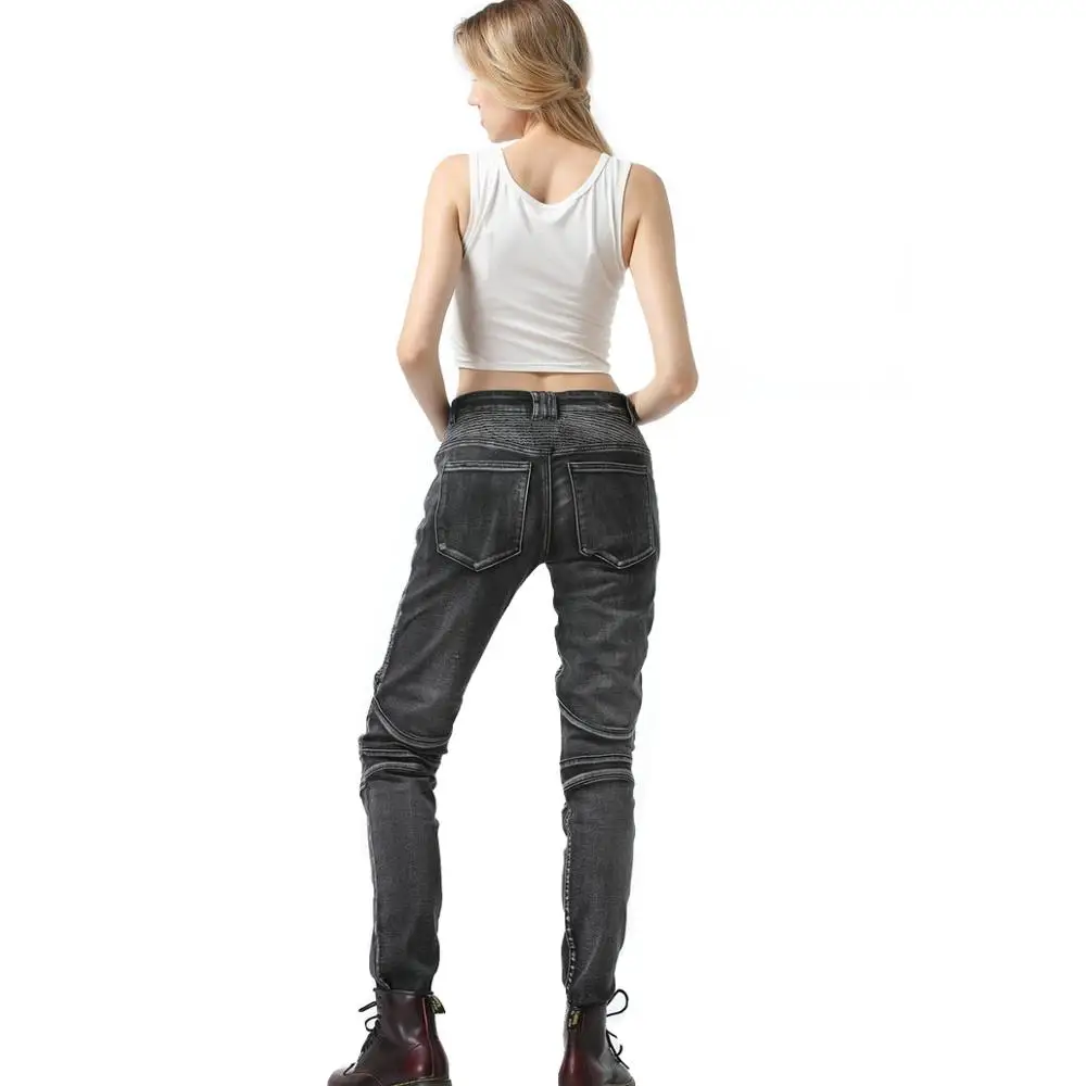 2019 новые байкерские джинсы для Для женщин мотоциклетные Штаны мотоцикл тяжелых
