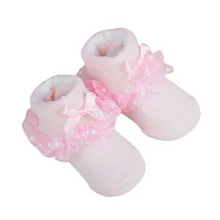 Новорожденные малыши носки, обувь из чесаного хлопка, милые теплые носки для маленьких девочек с бантом, носки с бантами, носки для малышей, зимние носки, meias bebe