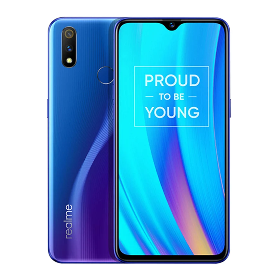 Глобальная версия REALME 3 pro 6,3 ''4/64 GB смарт мобильный телефон 4045 мА/ч, 16+ 5 Мп двойной Камера VOOC Быстрая зарядка 3,0 мобильный телефон - Цвет: Blue