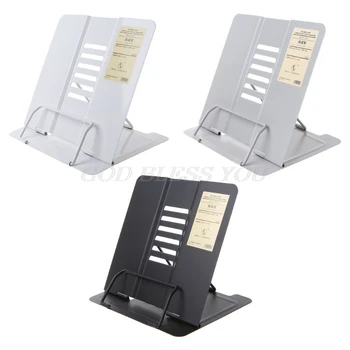 

Portable Metal Adjustable Reading Book Holder Support Document Shelf Bookstand Drop Shipping