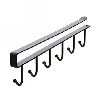 

Metal 6 Hook Under Shelf Mug Cup Cupboard Kitchen Organiser Hanging Rack Holder