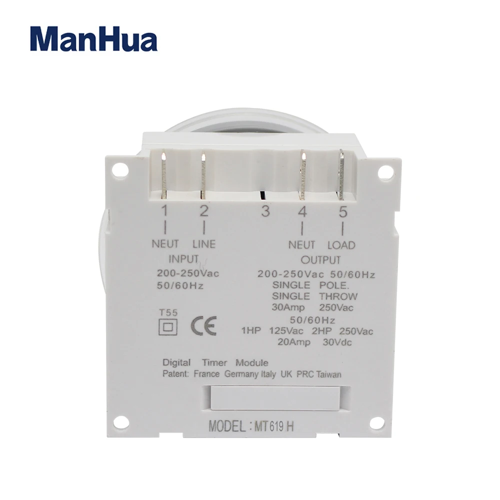 Многоцелевой Цифровой таймер ManHua MT619 12 в пост. Тока/220 В перем. Тока с