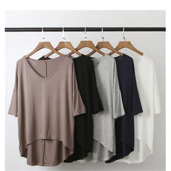

New T Shirt Women Plain T Shirt Women Cotton Elastic Basic T-shirts Female Casual Tops Short Sleeve T-shirt Women