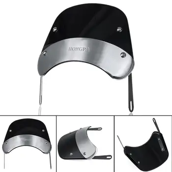 

Universal Motorcycle Retro Cafe Racer Headlight Windshield Instrument Visor Fit For Honda Yamaha XJR 1300 Suzuki GSX 1400 Royal
