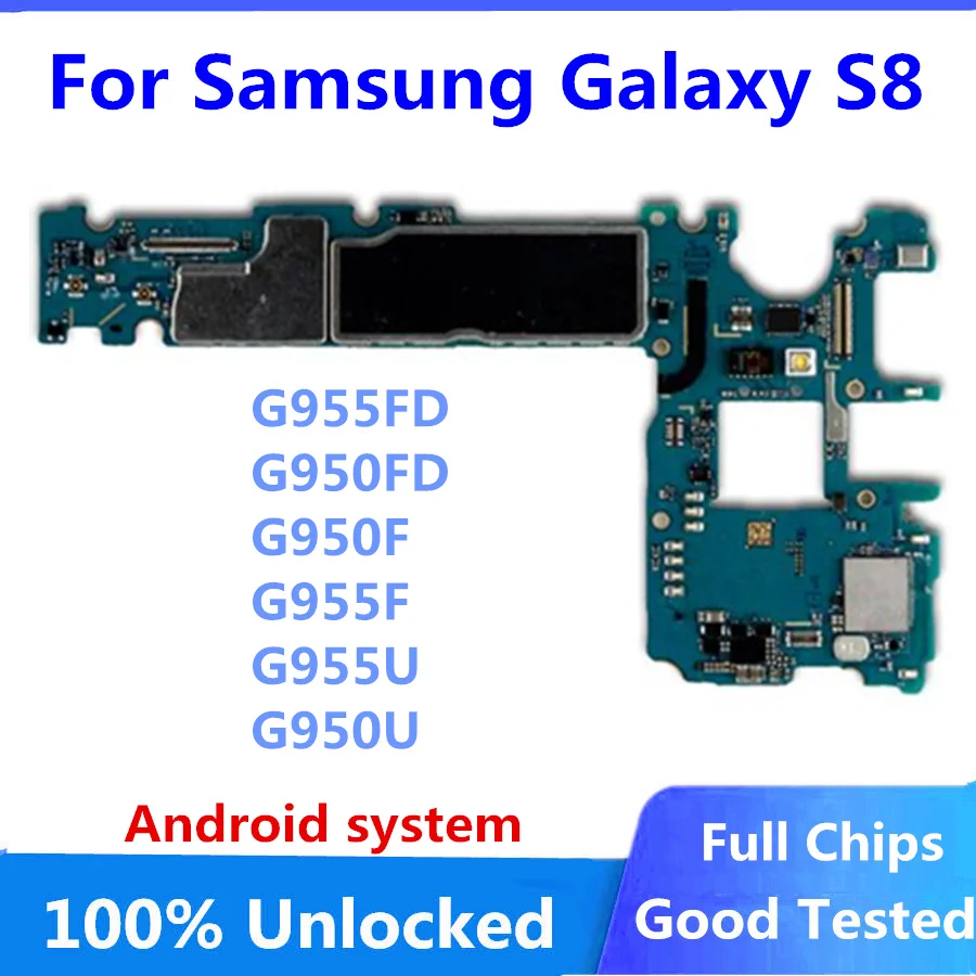 Материнская плата для Samsung Galaxy S8 G955FD G950FD G950F G955F G955U G950U оригинальная