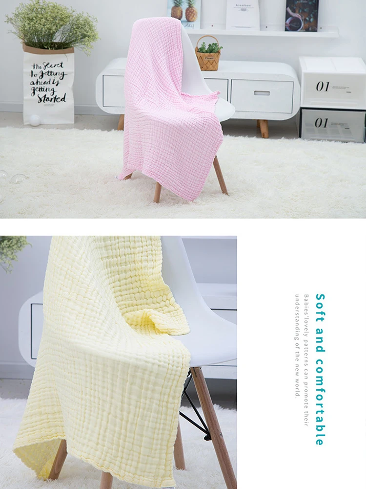 Newborn Muslin Blanket Infant Baby Organic Cotton 6 Layers Gauze Bath Towel Bebes Swaddle Blankets Hold Wraps