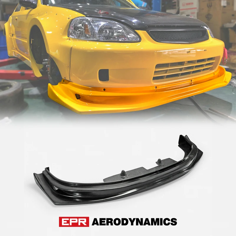 

Car Accessories For Civic EK9 FRP Fiber Glass MM Style Front Lip Fiberglass JDM Auto Bumper Splitter Body Kit Under Spoiler Trim