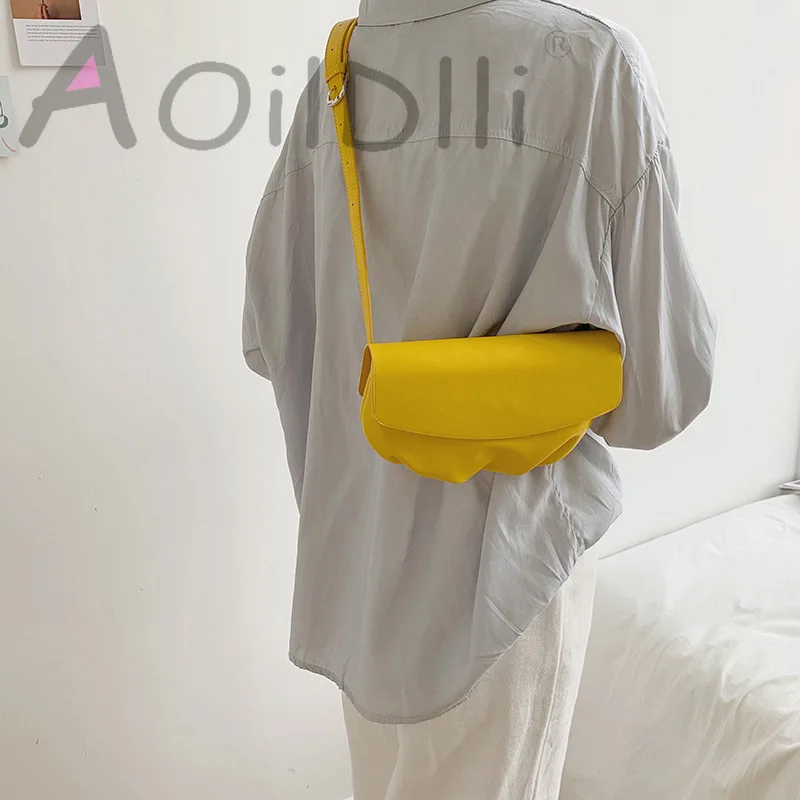 Сумка женская новая однотонная диагональная модная повседневная трендовая женская сумка темперамент белый пояс карман женская сумка на плечо
