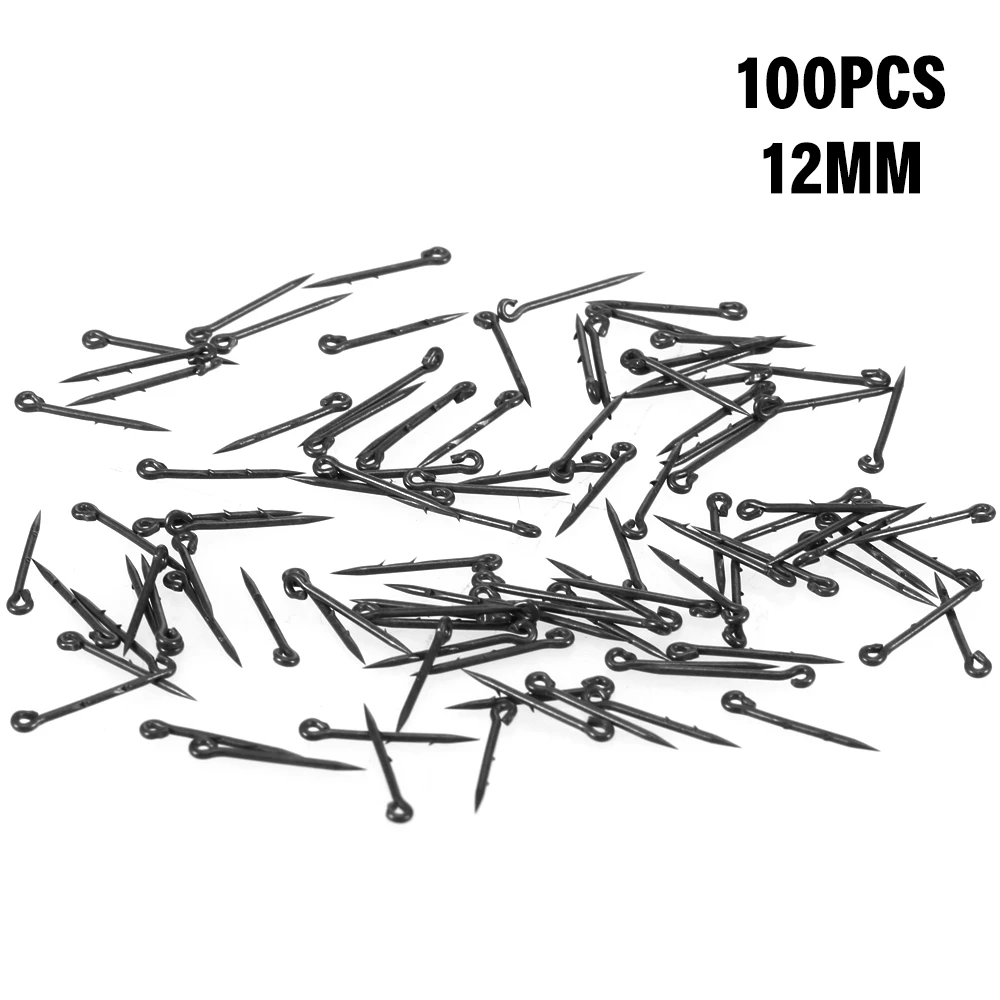 12mm 100pcs Для доставки прикорма и оснастки Спайк рыболовный крючок на карпа жало бойлов личинка кукурузы Pin волос установки терминала аксессуар 12/15/18 мм 20/50/100 шт - Цвет: 12mm 100pcs