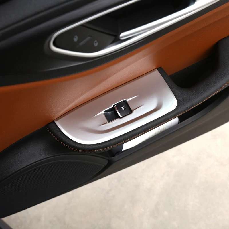 For Alfa Romeo Giulia Glass Lift Button Frame Decorative Frame, Abs Plated Car Interior Modification Accessories