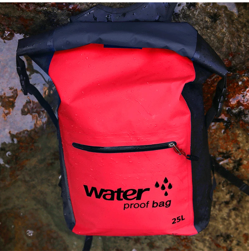 25L Outdoor Waterproof Swimming Bag Backpack Bucket Dry Sack Storage Bag Rafting Sports Kayaking Canoeing Travel Waterproof Bag (33)