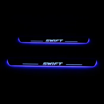 

For Suzuki Swift 2015 2016 2017 2018 Acrylic Moving LED Welcome Pedal Car Scuff Plate Pedal Door Sill Pathway Light