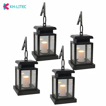 

KHLITEC 4pcs 2pcs 1pcs Candle Led Solar Light Outdoor Waterproof Solar Powered Fence Gutter Light Outdoor Garden Yard Lamp