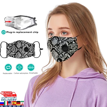 

New Washable Face Mask For Woman Man Breath Valve PM2.5 Washable Cotton Mouth Masks Filter Pad Pollution Activated carbon filter