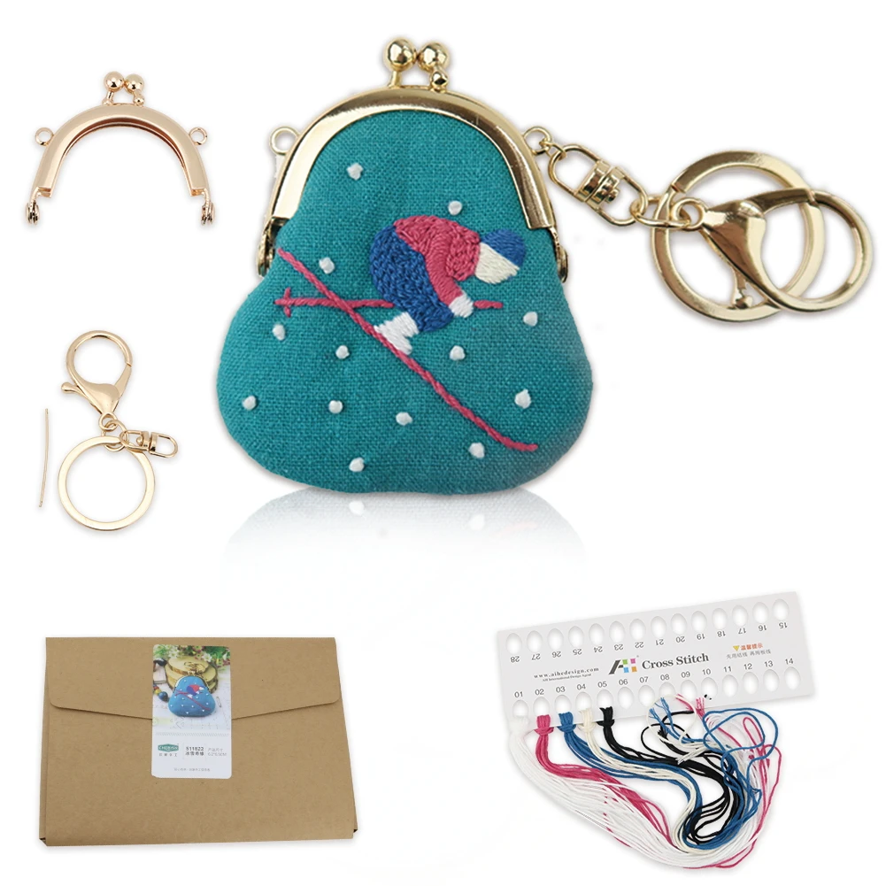 Embroidery Coin Purse Making Kits Cross Stitch Needlework Sewing Stitching Quilting Handmade Mini | Дом и сад