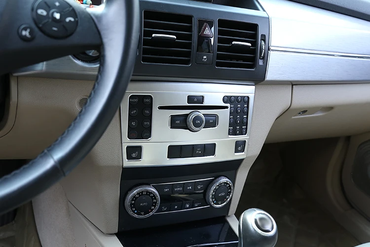 ABS Хромированная центральная консоль CD декоративная рамка Накладка для Mercedes benz GLK класс X204 2010-2012 автомобильные аксессуары