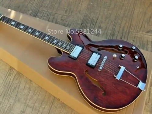 

Free transportation, 6-string double F-hole electric guitar, customizable