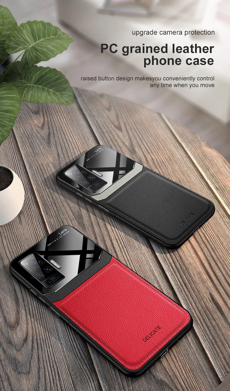 XUANYAO Phone Cases For VIVO X50 X30 X27 X23 Case Slim Hard Leather Cover For VIVO X21 X23 X27 X30 X50 Pro Case Cover Soft Edge (1)