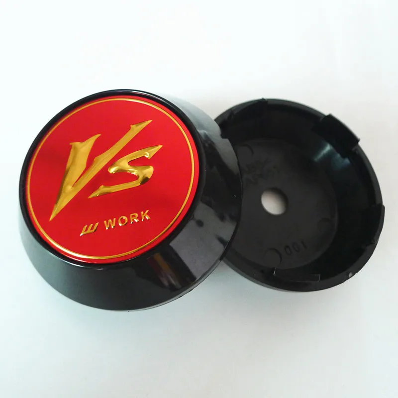 4pcs For VS W Work 65mm Car Wheel Center Hub Cap Covers 45mm Emblem Badge sticker Auto Styling Accessories