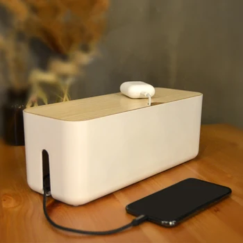 

Cable Storage Box Power Strip Wire Case Anti Dust Charger Socket Organizer Network Line Storage Bin Charger Wire Management