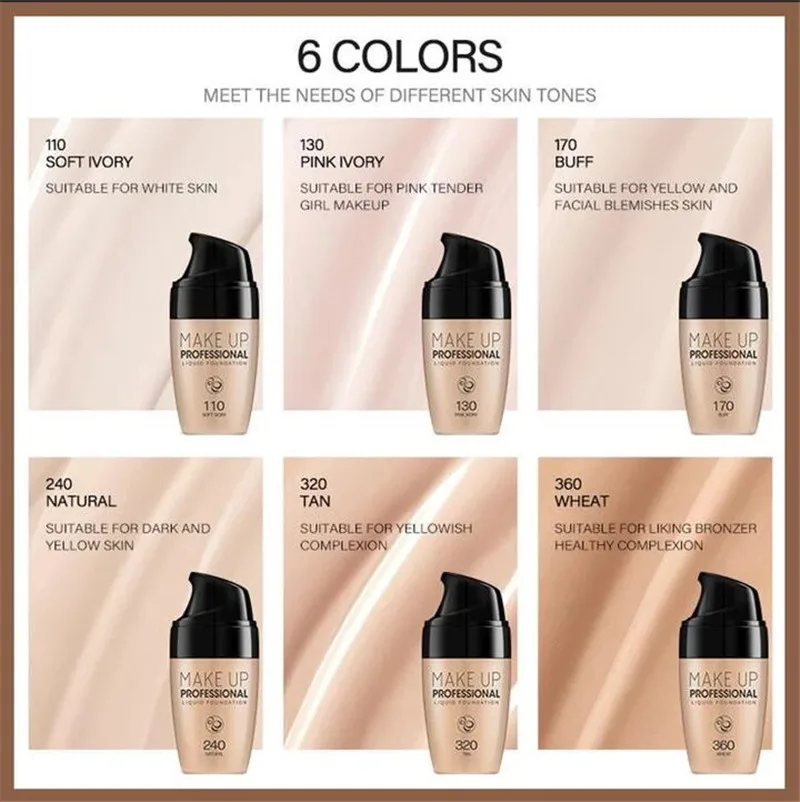 Smooth Silk Serum Foundation Professional Full Coverage Matte Liquid Foundation Face Base Makeup Natural Color Concealer