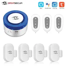 Tuya WiFi сигнализация сирена умная жизнь приложение управление дверь совместима с Alexa Google домашняя ip-камера