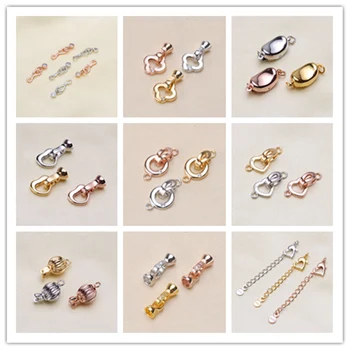 

10pieces Jewelry Findings,Alloy Copper Clasps Silver/Gold/Rose Gold Color Clasp Hooks For Necklace&Bracelet Chain Accessories