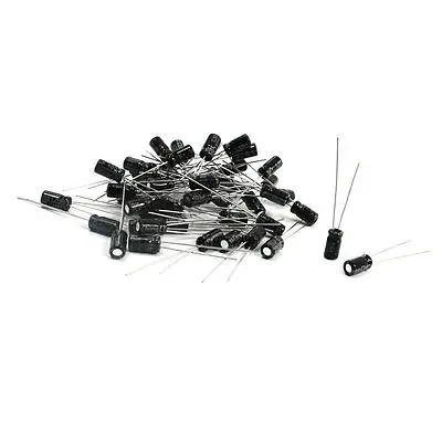 10V 100uF Cylindrical Soldering Pin Electrolytic Capacitor 4x8mm 50 Pcs | Обустройство дома