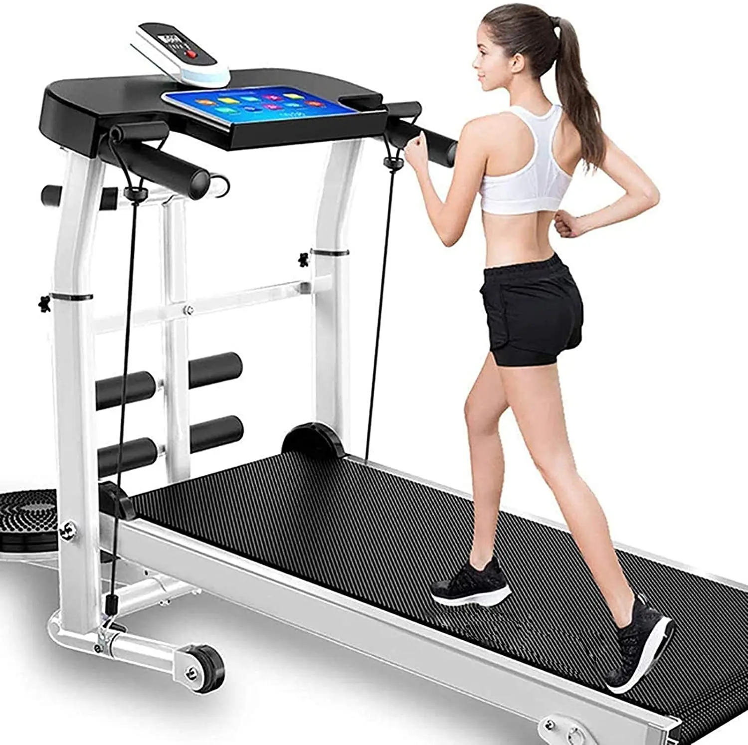 Stok Eropa Gratis Pengiriman Desain GXLO Treadmill Multifungsi Dapat Dilipat Rumah Tangga dengan Dasbor LED AliExpress