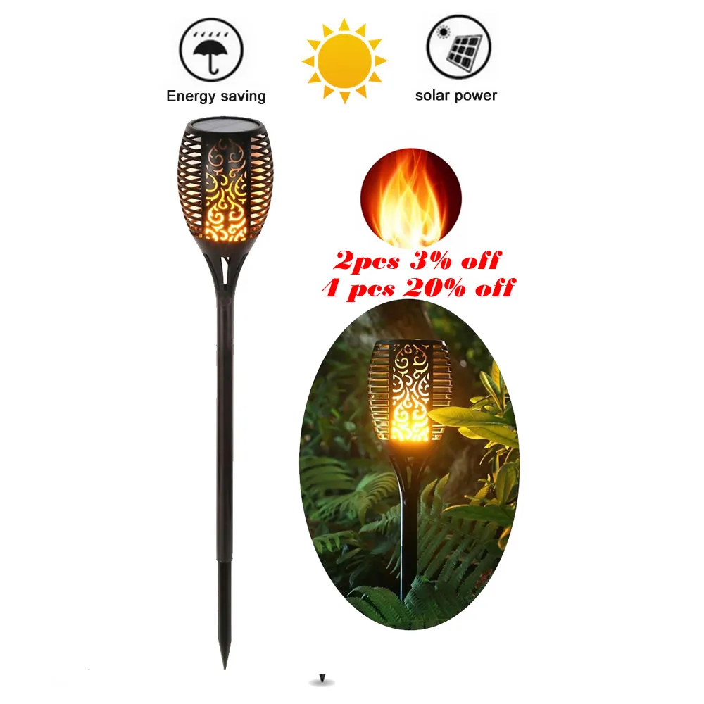 

Solar 33LEDs Lawn Dancing flame Torch Lights radar New 33 LED Wate landscape garden camps Flame Lamp Flickering bulb dancing Law