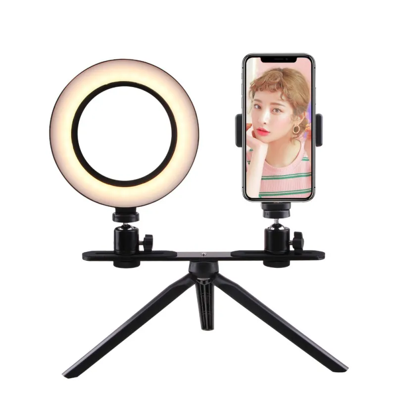 

LED Ring Light Dimmable Phone Video Lamp With Tripod Selfie Stick Fill Light For Live Makeup Lighting