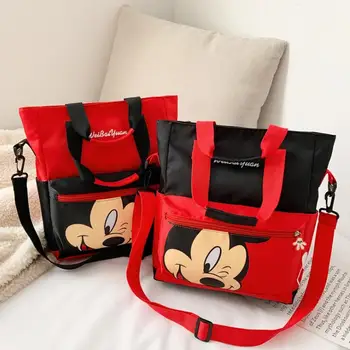 

Cartoon Mickey Handbag Nylon Women Bag Large Capacity Female Shoudler Bag Kids Girl Boy Crossbody Bag Tote Bolsa Feminina