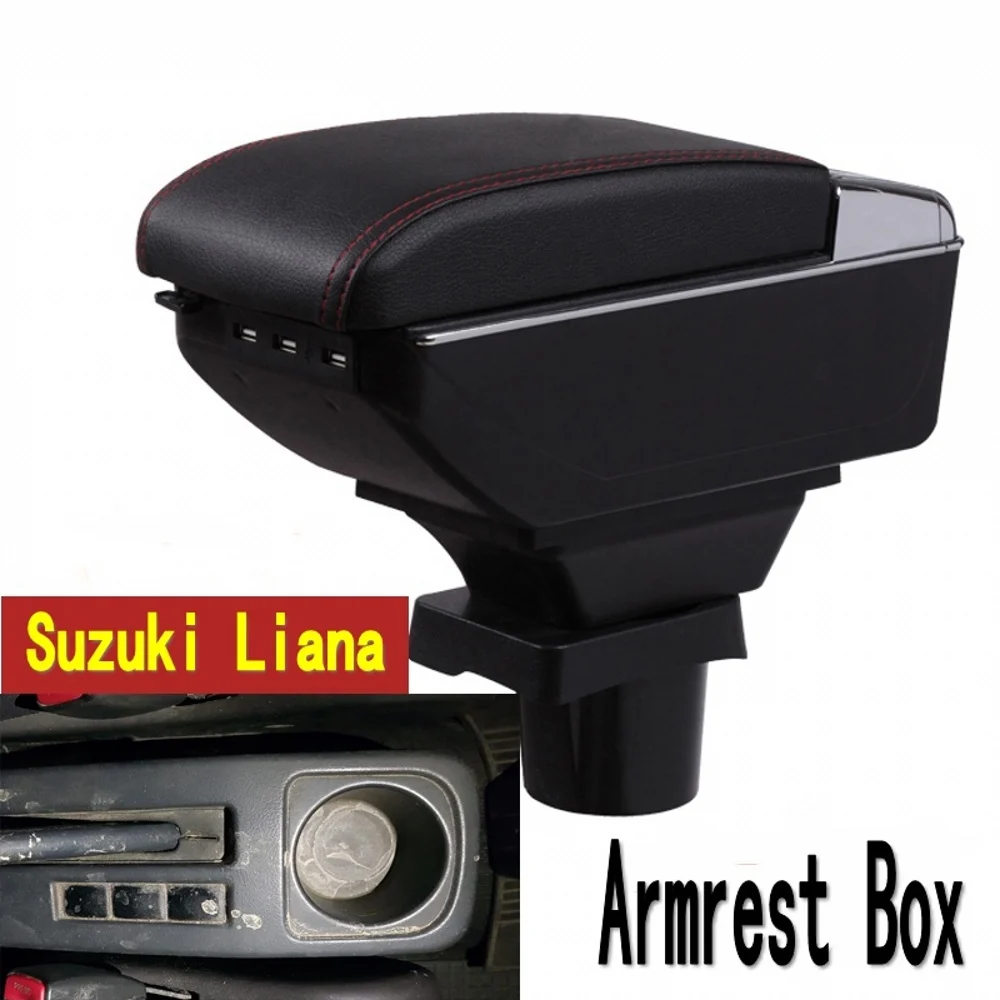 

Подлокотник для suzuki liana, центральный подлокотник с контейнером для хранения, подстаканником, пепельницей, аксессуар для украшения интерьера автомобиля