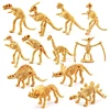 12Pcs Realistic Dinosaur Skeleton Mini Figurine Model Animal Replica Table Cake Topper Room Decor Boutique Collection H055 1