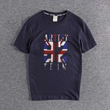 

Summer short sleeve t-shirt men's fashion brand European and American cool large letter printed casual youth half sleeve top 051