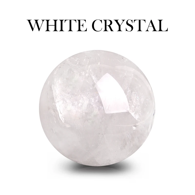 650mm Natural Crystal Ball White Quartz Home Decoration Color Study Healing Energy Stone Mineral | Дом и сад