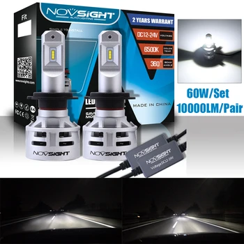 

Novsight H4 LED H7 H8 H9 H11 HB4 H1 Car Lights Led Lamp For Car Headlight 10000LM 12V Fog Light 9005 9006 HB3 60W CSP Auto Bulb