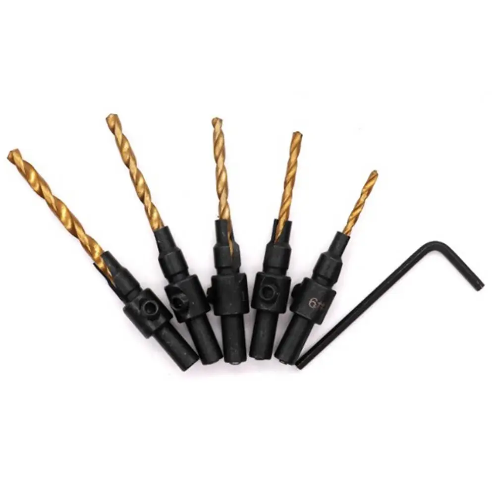 

High Speed Steel Woodworking Hole Opener Set Screw Cap Countersunk Head Drill Taper Hole Drill Drilling