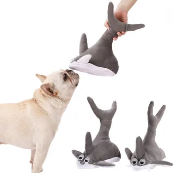 

XDog Chew Toys Bite Resistant Dog Plush Shark Dolls Toys Interactive Squeak Puppy Dog Toy for Small Large Dogs New