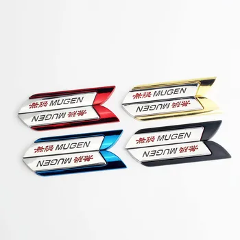 

Pair Car Side Fender Rear Tailgate Logo Badge Sticker Sport Emblem Decal for Honda Mugen Accord Civic H-RV Vezel Avancier Jazz