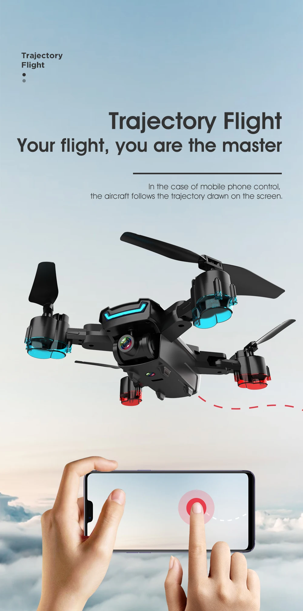 Дрон с камерой 4k HD Дрон 1080P wifi FPV Дрон контроль жестов Квадрокоптер удержание высоты Дрон RC вертолет Дрон игрушка VS L107