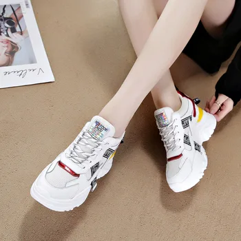 

Mesh leather summer elevated sandals High-heeled shoes Women's sandals High heels woman Women's sandals 2020 Summer women's shoe