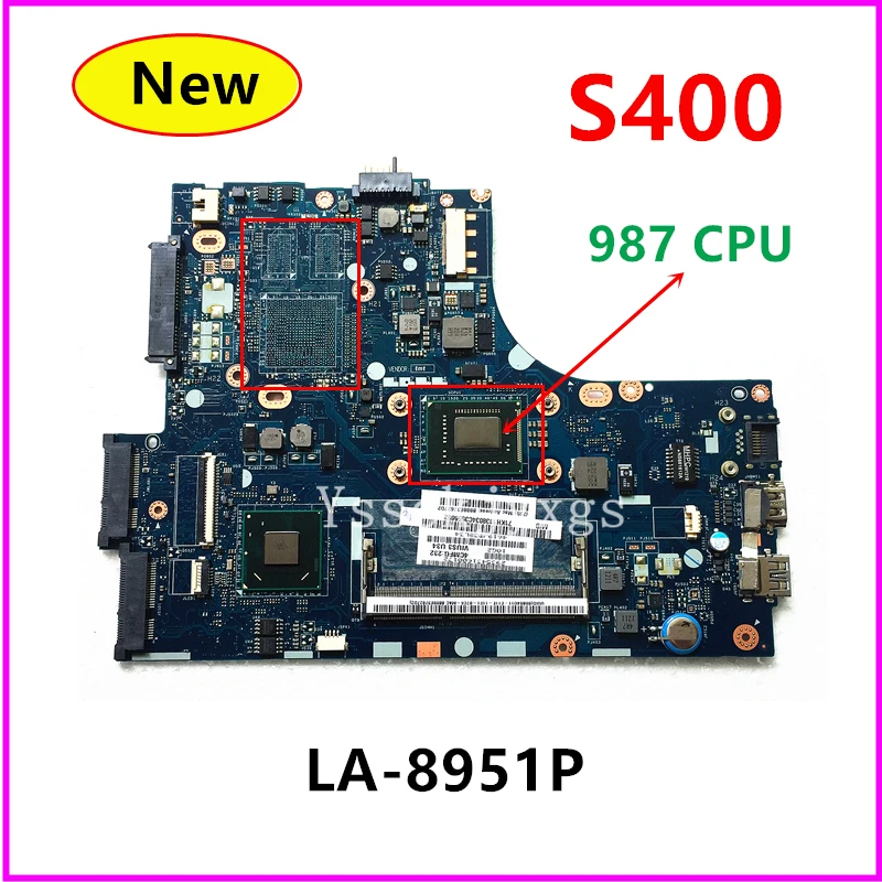 For lenovo Ideapad S400 Notebook motherboard with Pentium 987 CPU compatible for i3 i5 i7 LA-8951P Motherboard | Компьютеры и офис