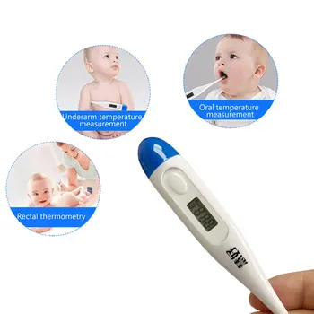 

Waterproof Digital LCD Infrared Thermometer ABS High Precision Baby Care Non-contact Forehead Body Temperature Measurement