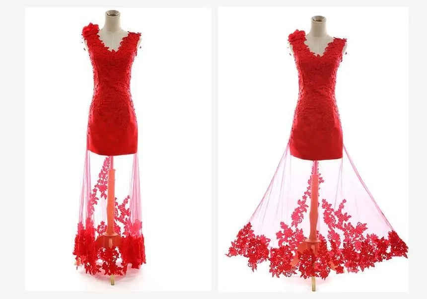 vestidos de fiesta, Красное Длинное сексуальное платье, новинка, модные вечерние платья с кружевной аппликацией, платье для выпускного вечера