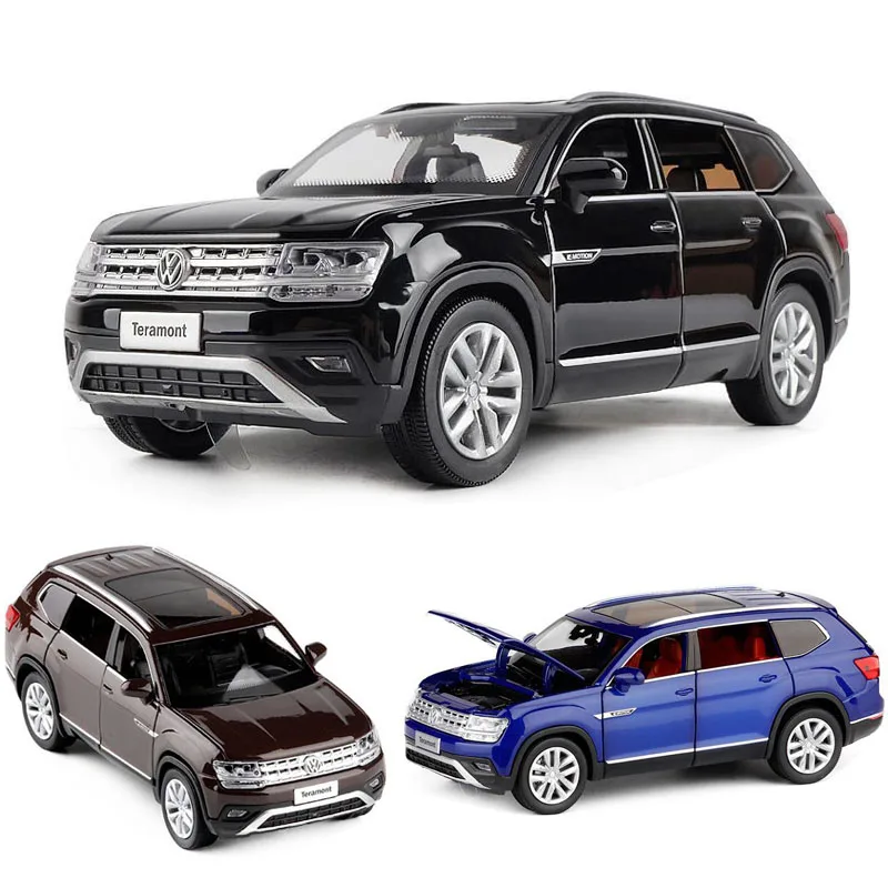

1:32 Volkswagen-Teramont Car Model Alloy Car Die Cast Toy Car Model six open Pull Back Children's Toy Collectibles Free Shipping