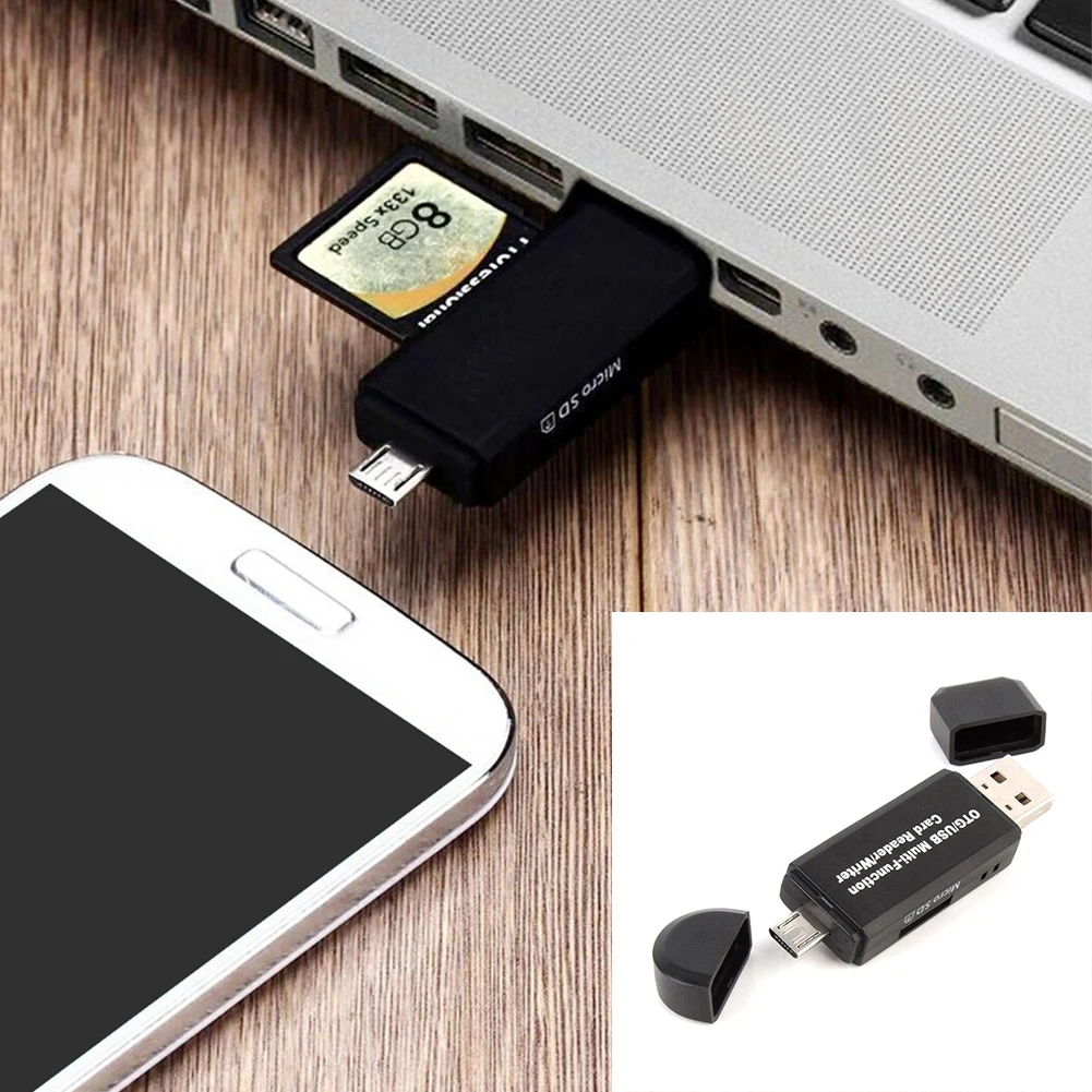 Кардридер Micro USB OTG к USB 2,0 адаптер для Android Phone Tablet PC memery карты считывающее устройство #810